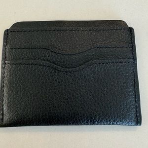 Black Credit Card Case Leather Wallet